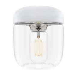Umage Acorn Pendant Light Shade - White/Polished Steel Bulb Option: With Bulb