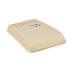 Tweedmill Textiles Moorland Pure New Wool Throw - Cream - thumbnail 1