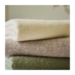 Tweedmill Textiles Moorland Pure New Wool Throw - Cream - thumbnail 4