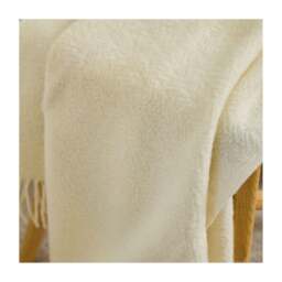 Tweedmill Textiles Moorland Pure New Wool Throw - Cream - thumbnail 3
