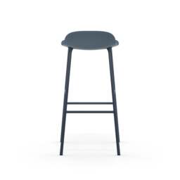 Normann Copenhagen Form Barstool - 75cm - Blue - Blue Legs Shell Colour: Blue, Leg Colour: Matching Shell Colour - thumbnail 4
