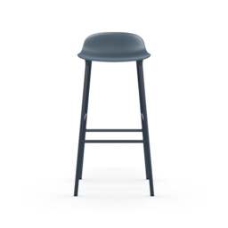 Normann Copenhagen Form Barstool - 75cm - Blue - Blue Legs Shell Colour: Blue, Leg Colour: Matching Shell Colour - thumbnail 2