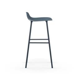 Normann Copenhagen Form Barstool - 75cm - Blue - Blue Legs Shell Colour: Blue, Leg Colour: Matching Shell Colour - thumbnail 3