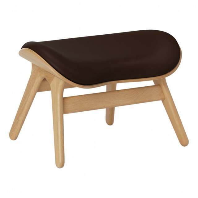 Umage A Conversation Piece Ottoman - Oak - Hope Leather Brown Wood: Oak, Colour: Brown - image 1