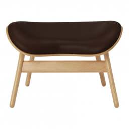 Umage A Conversation Piece Ottoman - Oak - Hope Leather Brown Wood: Oak, Colour: Brown - thumbnail 2