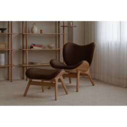 Umage A Conversation Piece Ottoman - Oak - Hope Leather Brown Wood: Oak, Colour: Brown - thumbnail 3