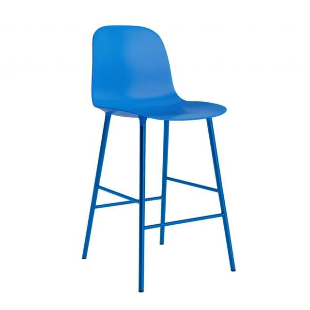 Normann Copenhagen Form Bar Chair - 65cm - Bright Blue Shell Colour: Bright Blue - image 1