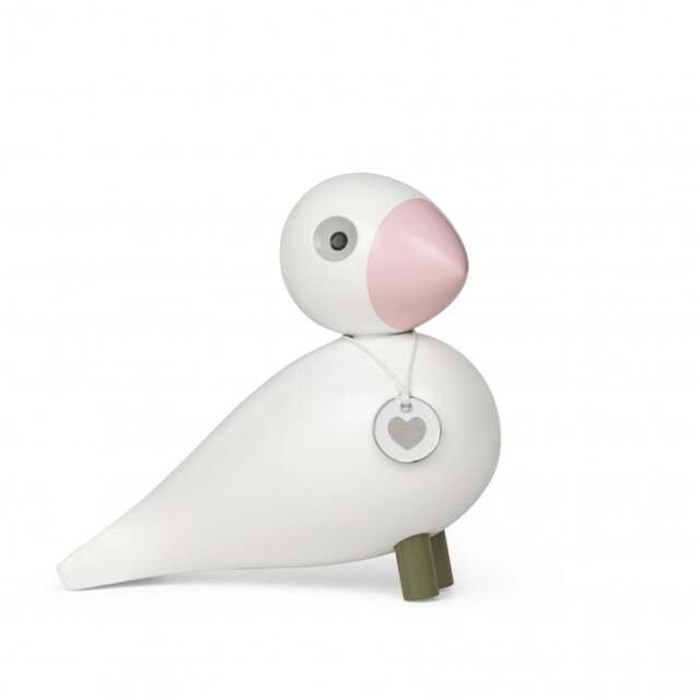 Kay Bojesen Love Songbird - 15.5cm - White/Rose - image 1