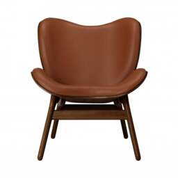 Umage A Conversation Piece Armchair - Low - Dark Oak - Hope Leather Cognac Wood: Dark Oak, Colour: Cognac - thumbnail 2
