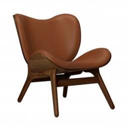 Umage A Conversation Piece Armchair - Low - Dark Oak - Hope Leather Cognac Wood: Dark Oak, Colour: Cognac