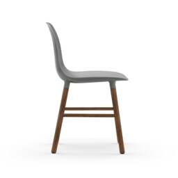 Normann Copenhagen Form Chair - Grey - Walnut Legs Shell Colour: Grey, Leg Colour: Walnut - thumbnail 3