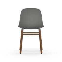 Normann Copenhagen Form Chair - Grey - Walnut Legs Shell Colour: Grey, Leg Colour: Walnut - thumbnail 4