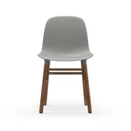 Normann Copenhagen Form Chair - Grey - Walnut Legs Shell Colour: Grey, Leg Colour: Walnut - thumbnail 2