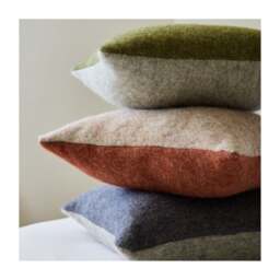 Tweedmill Textiles Reversible Pure New Wool Cushion - Dartmoor - Ketchup Red - 50cm x 50cm - thumbnail 3