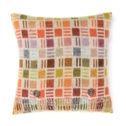 Bronte By Moon Rainbow Ribbon Merino Lambswool Cushion - Multi/Beige