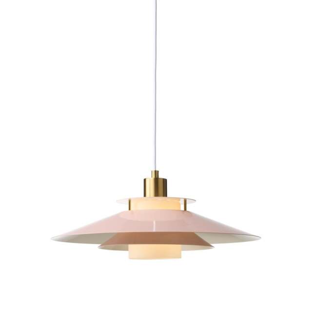 Halo Design Rivoli Pendant Light - O40 Colour: Glossy Rose / Brass - image 1