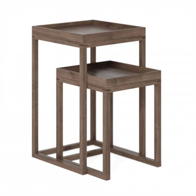 Wireworks Nest of 2 Side Tables - Walnut - image 1