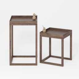 Wireworks Nest of 2 Side Tables - Walnut - thumbnail 3