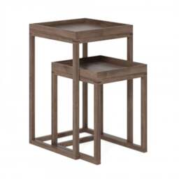 Wireworks Nest of 2 Side Tables - Walnut