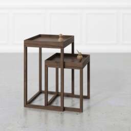 Wireworks Nest of 2 Side Tables - Walnut - thumbnail 7