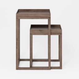 Wireworks Nest of 2 Side Tables - Walnut - thumbnail 6