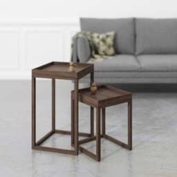 Wireworks Nest of 2 Side Tables - Walnut - thumbnail 2