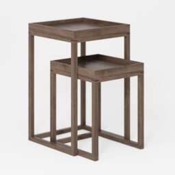Wireworks Nest of 2 Side Tables - Walnut - thumbnail 4