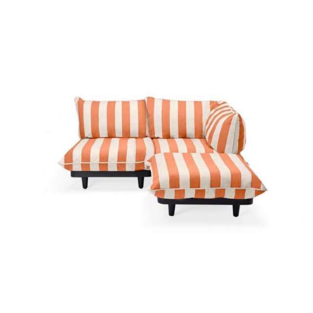 Fatboy Paletti Modular Outdoor Lounge Furniture - Orange Creme Option: 2 Seater Right + Hocker