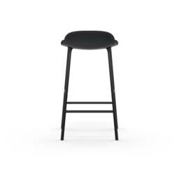 Normann Copenhagen Form Barstool - 65cm - Black - Black Legs Shell Colour: Black, Leg Colour: Matching Shell Colour - thumbnail 4