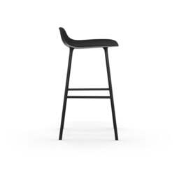 Normann Copenhagen Form Barstool - 65cm - Black - Black Legs Shell Colour: Black, Leg Colour: Matching Shell Colour - thumbnail 3