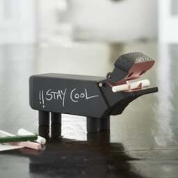 Kay Bojesen Painted Wooden Hippo - Black - thumbnail 2