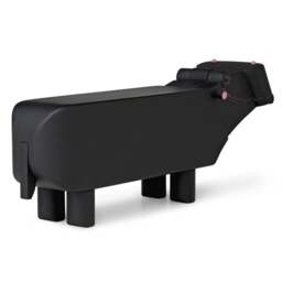 Kay Bojesen Painted Wooden Hippo - Black - thumbnail 3