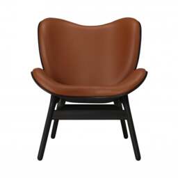 Umage A Conversation Piece Armchair - Low - Black Oak - Hope Leather Cognac Wood: Black Oak, Colour: Cognac - thumbnail 2