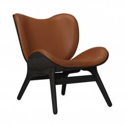 Umage A Conversation Piece Armchair - Low - Black Oak - Hope Leather Cognac Wood: Black Oak, Colour: Cognac