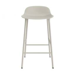 Normann Copenhagen Form Barstool - 65cm - Light Grey - Light Grey Legs Shell Colour: Light Grey, Leg Colour: Matching Shell Colour - thumbnail 2
