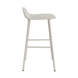 Normann Copenhagen Form Barstool - 65cm - Light Grey - Light Grey Legs Shell Colour: Light Grey, Leg Colour: Matching Shell Colour - thumbnail 3