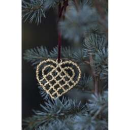 Rosendahl Copenhagen Karen Blixen Christmas Heart Hanger - Gold Plated - thumbnail 2