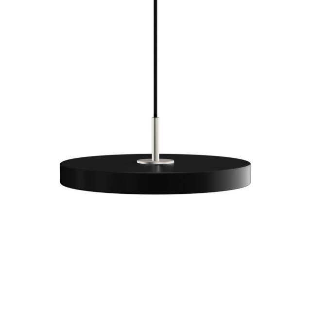 Umage Asteria Mini Pendant Light - Black (plus steel detail) Asteria Detail: Steel - image 1