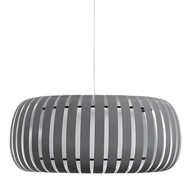Shropshire Shades Linterna Lampshade - Grey - Large 57cm - With Black Rosette Cord Set Colour: Grey, Size: Large 57cm, Cord Set Option: With Black Ros - image 1