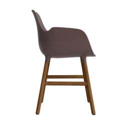 Normann Copenhagen Form Armchair - Brown - Walnut Legs Shell Colour: Brown, Leg Colour: Walnut - thumbnail 3