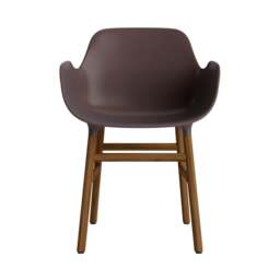 Normann Copenhagen Form Armchair - Brown - Walnut Legs Shell Colour: Brown, Leg Colour: Walnut - thumbnail 2