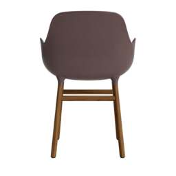 Normann Copenhagen Form Armchair - Brown - Walnut Legs Shell Colour: Brown, Leg Colour: Walnut - thumbnail 4