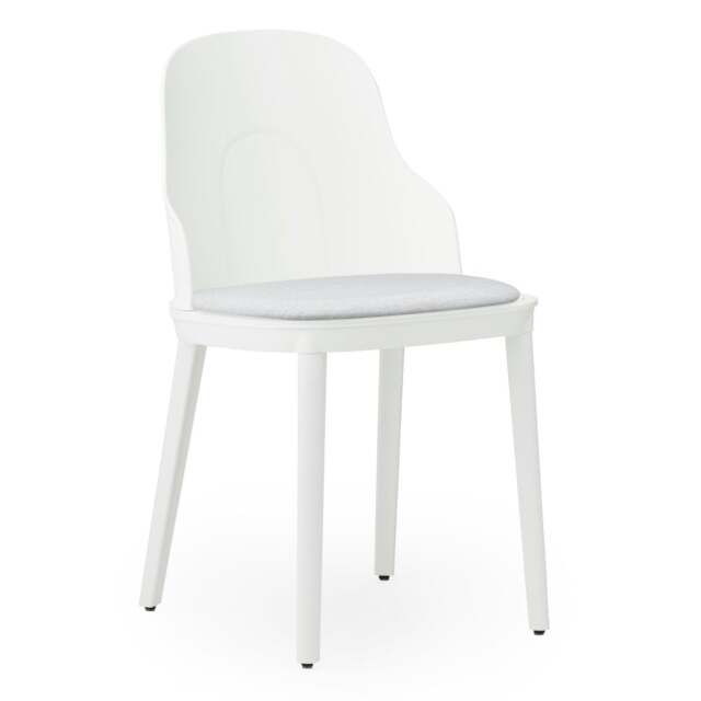 Normann Copenhagen Allez Chair - White - Polypropylene Legs - White/Canvas SJA 3705 Outdoor Upholstered Seat Colour: White, Leg Colour: Polypropylene, - image 1