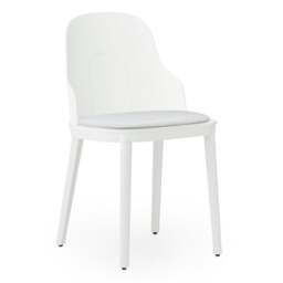 Normann Copenhagen Allez Chair - White - Polypropylene Legs - White/Canvas SJA 3705 Outdoor Upholstered Seat Colour: White, Leg Colour: Polypropylene, - thumbnail 1