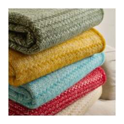 Tweedmill Textiles Fair Isle Pure New Wool Throw - Oatmeal - thumbnail 5