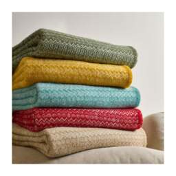 Tweedmill Textiles Fair Isle Pure New Wool Throw - Oatmeal - thumbnail 2