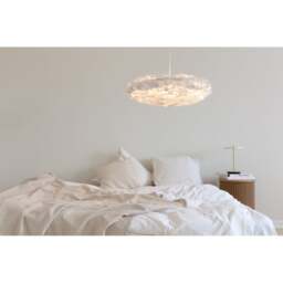Umage Eos Esther Feather Pendant Shade - Light Grey - Medium with White Cord Set With or Without Cord Set: With White Cord Set - thumbnail 4