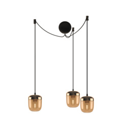 Umage Acorn Pendant Light Shade - Amber Glass/Brass Bulb Option: Without Bulb - thumbnail 7