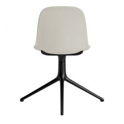 Normann Copenhagen Form Chair Swivel - 4 Leg - Light Grey - Black Legs Shell Colour: Light Grey, Leg Colour: Black - thumbnail 4