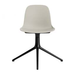 Normann Copenhagen Form Chair Swivel - 4 Leg - Light Grey - Black Legs Shell Colour: Light Grey, Leg Colour: Black - thumbnail 2